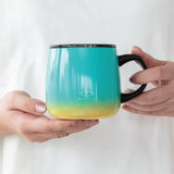 Bisque Orchard Stainless Mug  With Sliding Lid - Blueberry