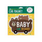 Decole Magnetic Reflector Car Sign - Baby On Board - Bear