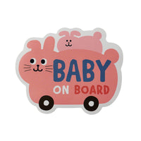Decole Magnetic Reflector Car Sign - Baby On Board - Bunny