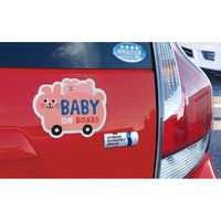Decole Magnetic Reflector Car Sign - Baby On Board - Bunny