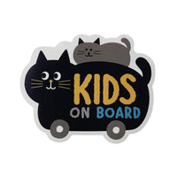 Decole Magnetic Reflector Car Sign - Baby On Board - Black Cat