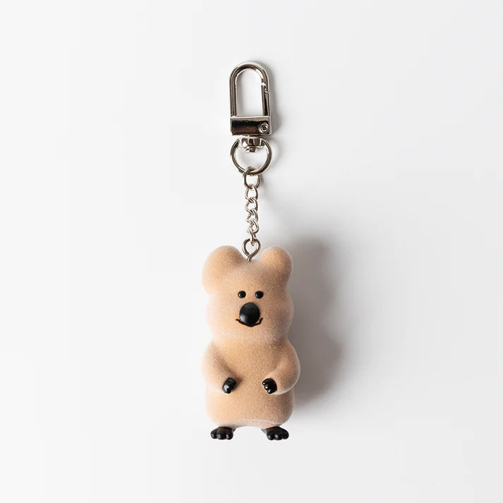 Dinotaeng Quokka Flocking Keychain