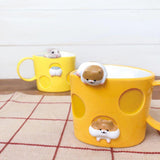 Decole Hamster Cheese Mug - Grey Hamster