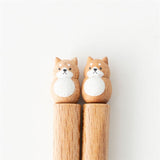 Ippinsha Plumpy & Fluffy Chopsticks - Shiba Inu