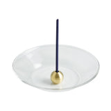 Kousaido Brass Incense Holder with Glass Plate - Ball
