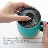 Bisque Orchard Stainless Mug  With Sliding Lid - Blueberry