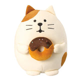 Decole Concombre Puffy Mascot - Cat & Donut - Large