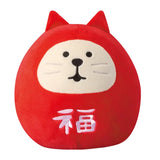 Decole Concombre Puffy Mascot - Lucky Cat Daruma - Large