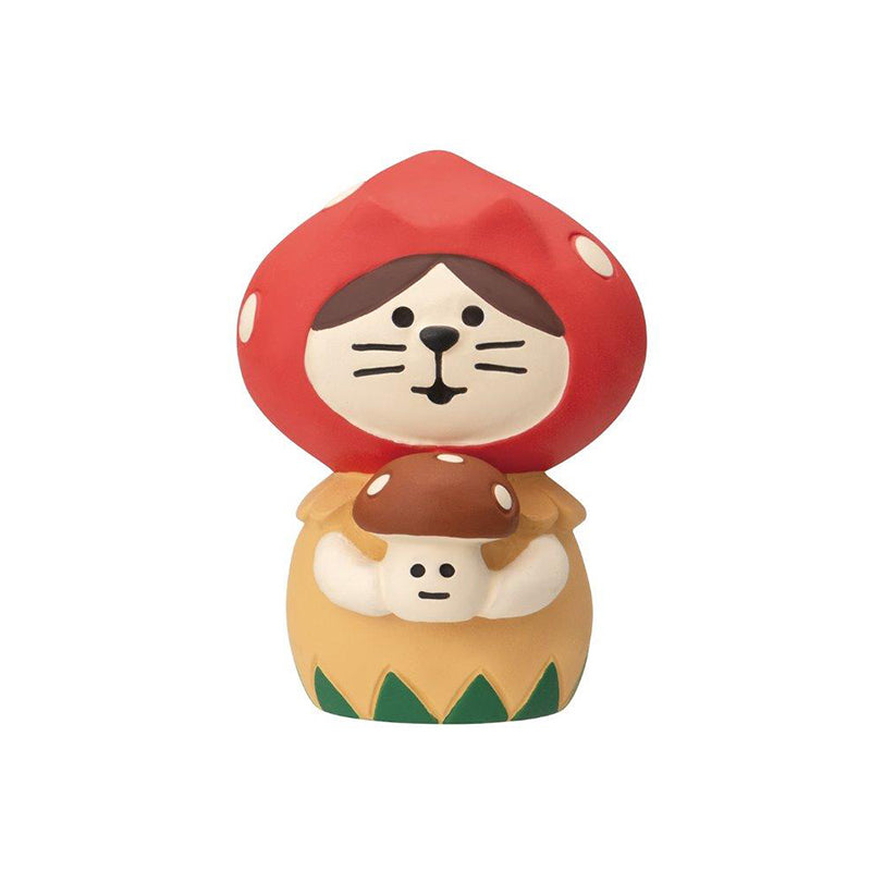 Decole Concombre Figurine - Mushroom Forest - Cat Hood Mushroom Red