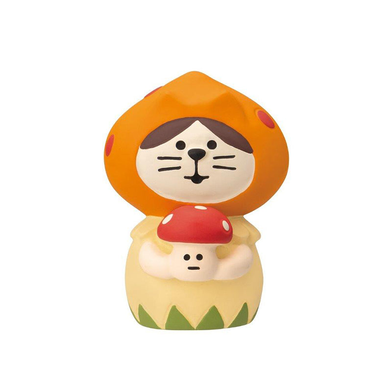 Decole Concombre Figurine - Mushroom Forest - Cat Hood Mushroom Orange