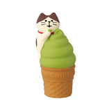 Decole Concombre Figurine - Japanese Green Tea Shop - Matcha Soft Serve Cat