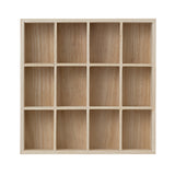 Decole Concombre Square Wooden Box - 12 Tall Compartments