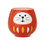 Decole Concombre Daruma Mug - Lucky Cat - Red