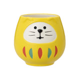 Decole Concombre Daruma Mug - Lucky Cat - Yellow