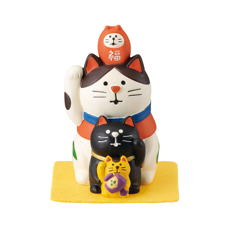 Decole Concombre Figurine - Fuku Mono - 3 Lucky Cats