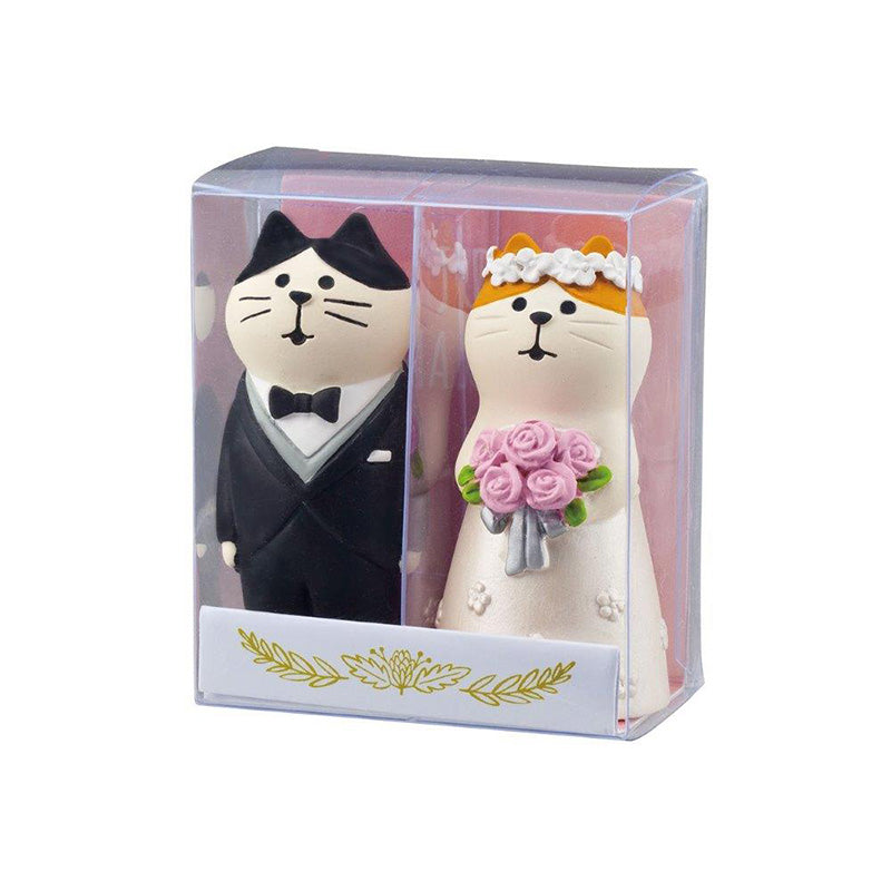 Decole Concombre Figurine - Wedding - Western-style Cat Pair Set
