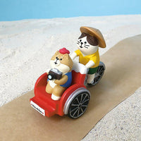 Decole Concombre Figurine - Summer Island - Cycling Cat