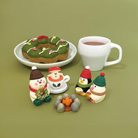 Decole Concombre Figurine - Christmas in Mushroom Forest - Snowman Matcha Donut