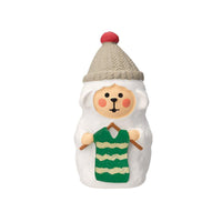 Decole Concombre Figurine - Christmas in Mushroom Forest - Knitting Sheep