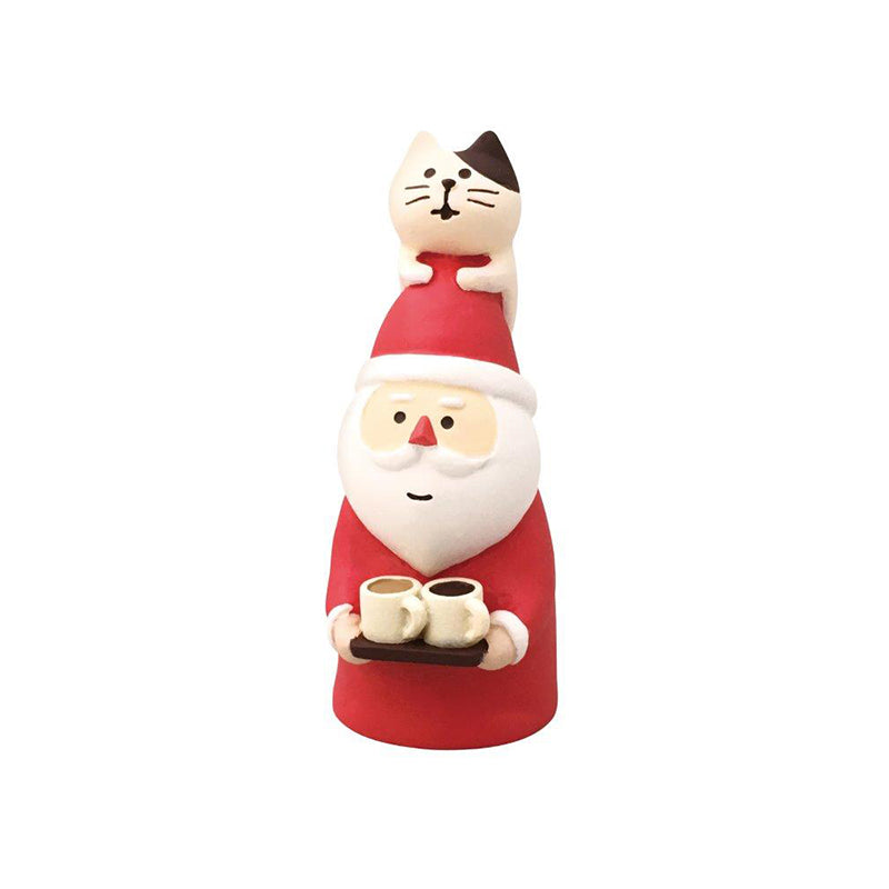 Decole Concombre Figurine - Christmas Party - Cat on Santa (New Product Code, Same Product)