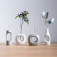 Decole UDee Flower Vase - A Type- Stone Grey