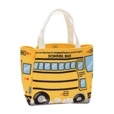 Gladee Canvas Mini Tote Bag - School Bus (Polyester)