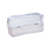 King Jim Cheers Twin Transparent Pencil Case - White