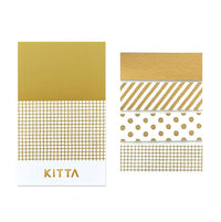 King Jim Kitta Washi Masking Tape - Basic - Gold Foil