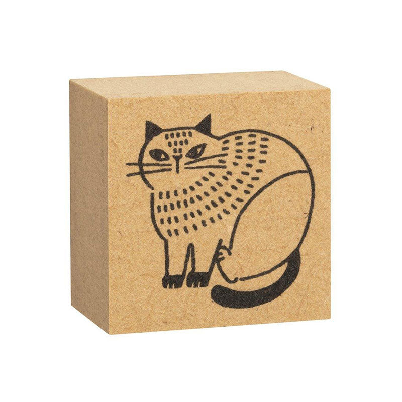 Decole Fika Wooden Stamp - Pattern - Cat A
