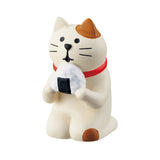 Decole Concombre Figurine - Tea House - Cat & Rice Ball