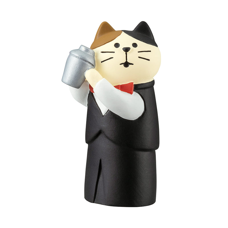 Decole Concombre Figurine - Calico Cat Bar - Bartender Cat