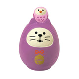 Decole Concombre Figurine - Fuku Mono - Lucky Cat Daruma - Purple