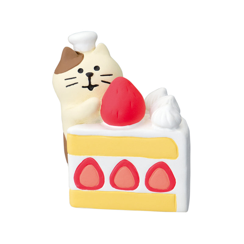 Decole Concombre Figurine - Strawberry Short Cake & Cat