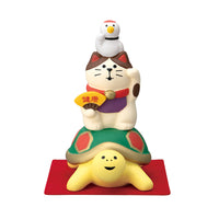 Decole Concombre Figurine - Fuku Mono - Lucky Cat & Turtle