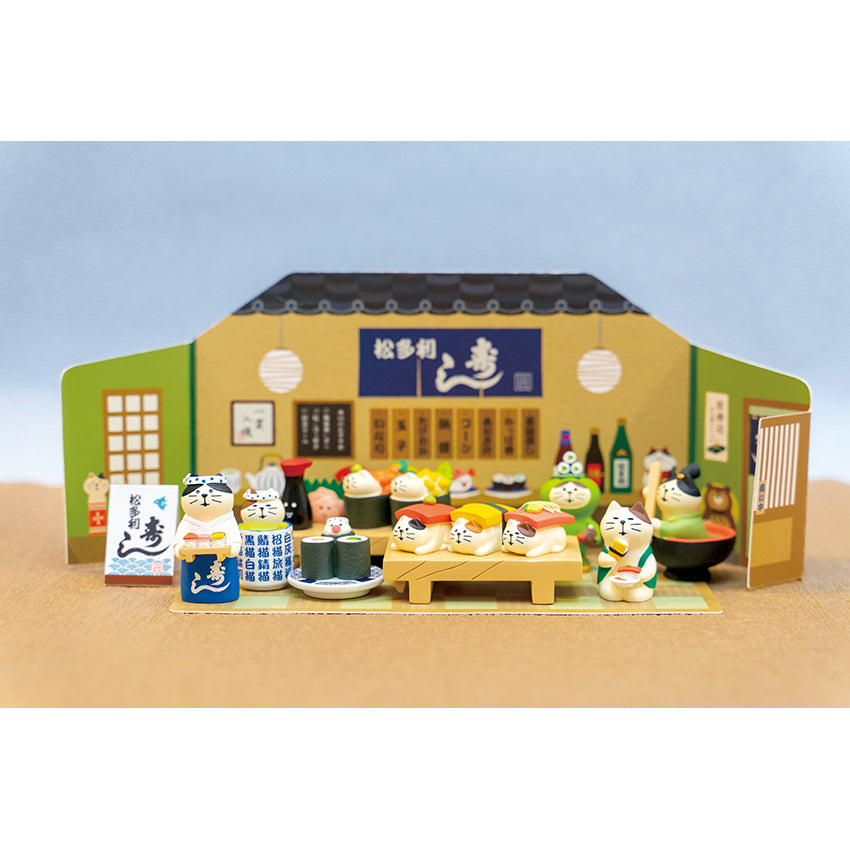 Decole Concombre Figurine - Sushi Restaurant - Battleship Sushi Cat