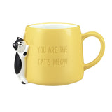 Decole Happy Cat Day Mug - Yellow