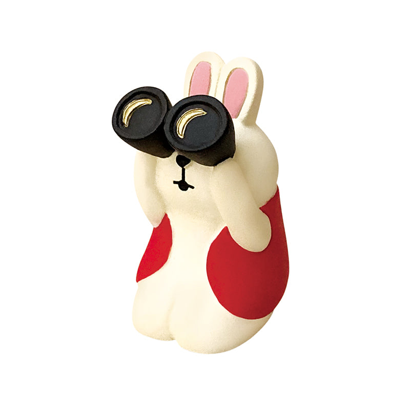 Decole Concombre Figurine - Moon Viewing Party - Binoculars Rabbit
