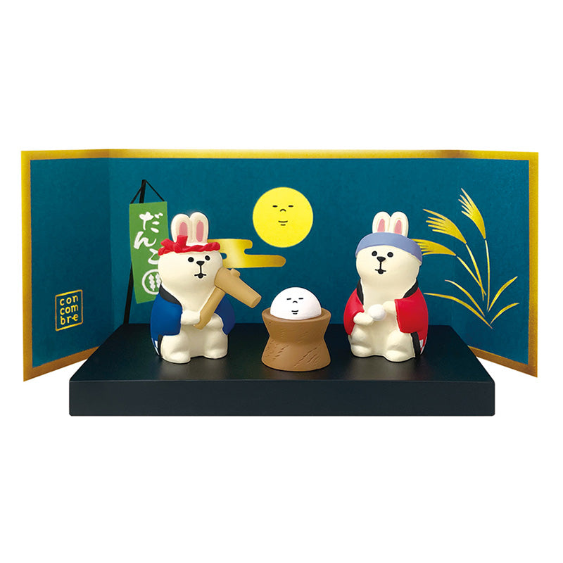 Decole Concombre Figurine - Moon Viewing Party - Mochi-making Set