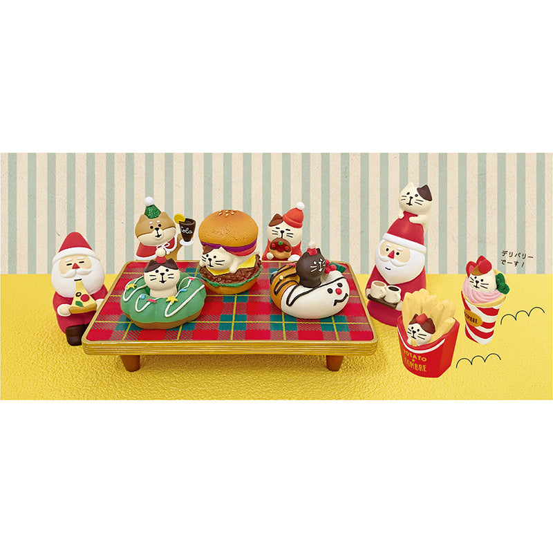 Decole Concombre Figurine - Christmas Party - Snow Cat Daruma