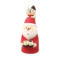 Decole Concombre Figurine - Christmas Party - Cat on Santa