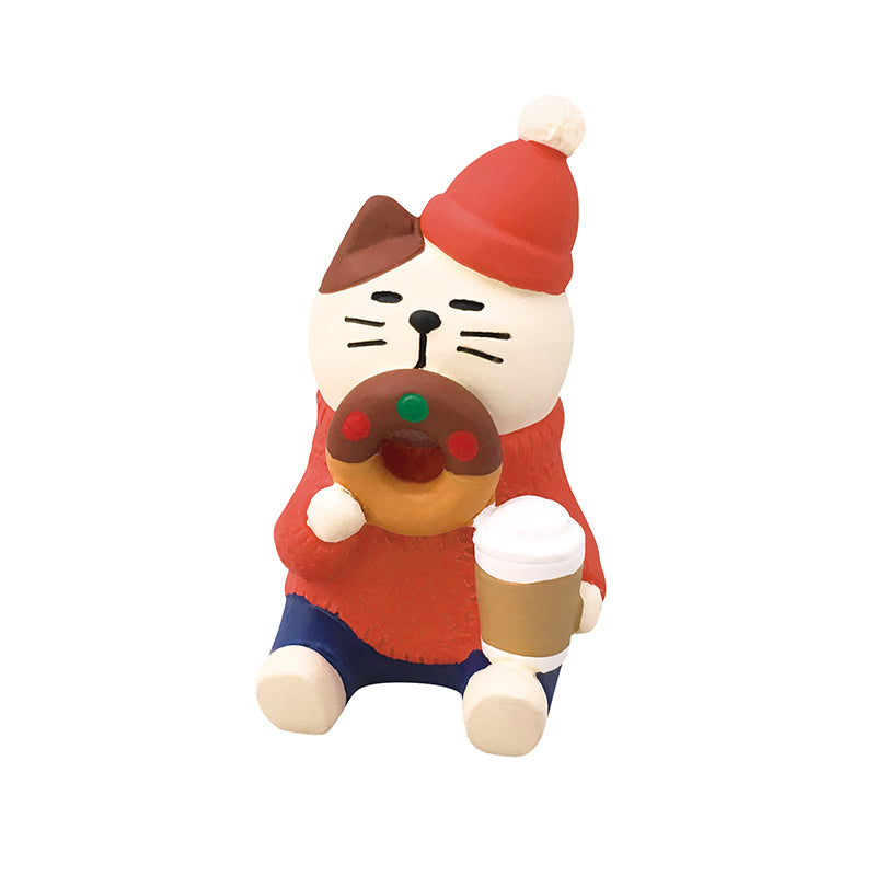 Decole Concombre Figurine - Christmas Party - Yummy Donut Cat