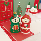 Decole Concombre Figurine - Christmas Party - Red Hooded Cat