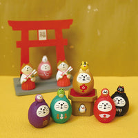 Decole Concombre Figurine - Fuku Mono - Lucky Cat Daruma - Purple